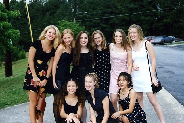 Julie_097 copy.jpg - At your eighth grade dance at Sandy Springs Middle School.  Spring, 1995.